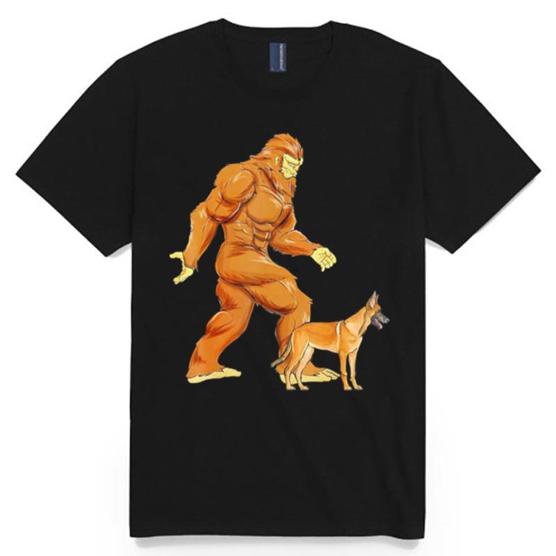 Bigfoot Walking Belgian Malinoi Classic T-Shirt
